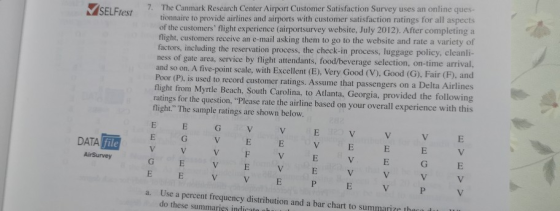 SELFtest 7 The Canmark Research Center Airport Customer Satisfaction Survey uses an online que tionnaire to provide airlines