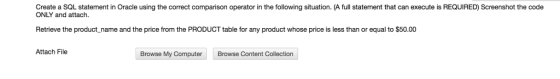 Create a SQL statement in Oracle using the correct