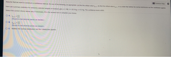 to Help Assume that we want to construct a confidence interval as approa) find the crav ind her e that the normalno then ples