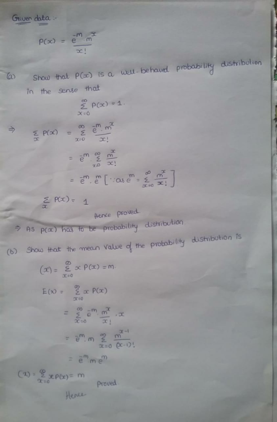 Griuen chta Show that pC) ts a wet behavel probabiik distibolion in the sense that Sc 1 2t terce proved As Px) has to be prob