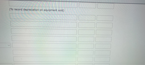 (To record depreciation on equipment sold)