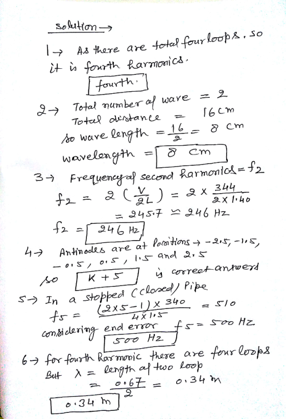 fourth J→ Total .number ał wc ve-오 o ware len 3Frequeneeonlod-2 ム→ AnHnedos are at Positions s→ In a stopped CCloae) Pipe. - SIo 나X), comaidering end error /s-