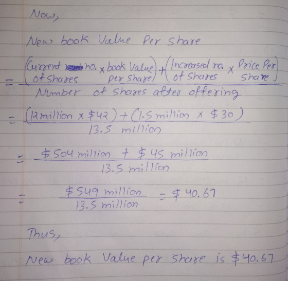 رحمان New book value per share - Curent no. x book Value + Increased noo & Price per of shares per Share of shares Share] Num