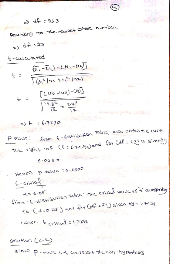 3.3 de :23 2-82 七 stibotion Tabla nd eurve s Sisenby Henco P-value : σ . oooo 心6.05 Hence tial 1-137 c3z. Solution CC-