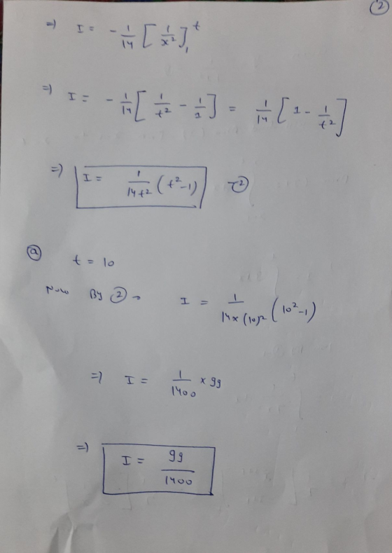 -) I= + HC = I= - [-] #n +2 -) I= ise (AP-1) t = 10 Nuw By 3 - 1 = I Mallop (10²) = IS 1 x 99 100 =) I = 99 luoto