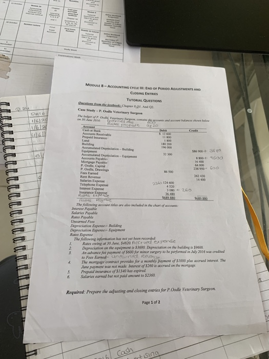 m m MODULE 8-AccouNTING CYCLE : END OF PERIOO ADUSTMENTS AND CLOSING ENTRIES TUTORIAL QUESTIONS nons trom ube fthek Chpr Q. A