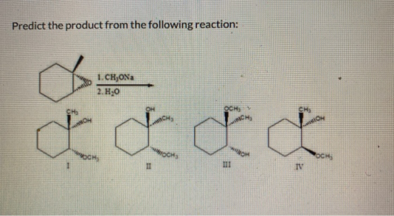 Predict the product from the following reaction: 1. CHAON 2.8,0 осно SOM & f of a OCH III NV