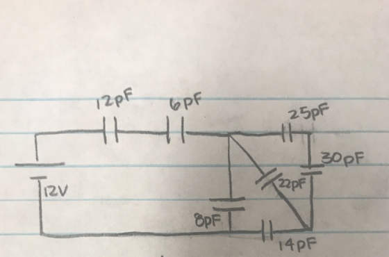 12pF PF 25pF 12V 22pf OpF 14pF