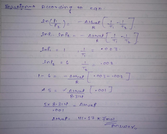 Solutions Accouding to ean. Dop, In P2 = – ArvaPT 1 - 1 7 lol = 1 , . - .003. en Por = 6 - - .002. - 6 = – Atual ·003-6002] 5