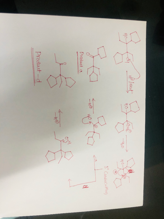 POH Ho HOT 3 Carbocation 21 Product a Product -d Product - d