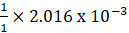 ** 2.016 x 10-3
