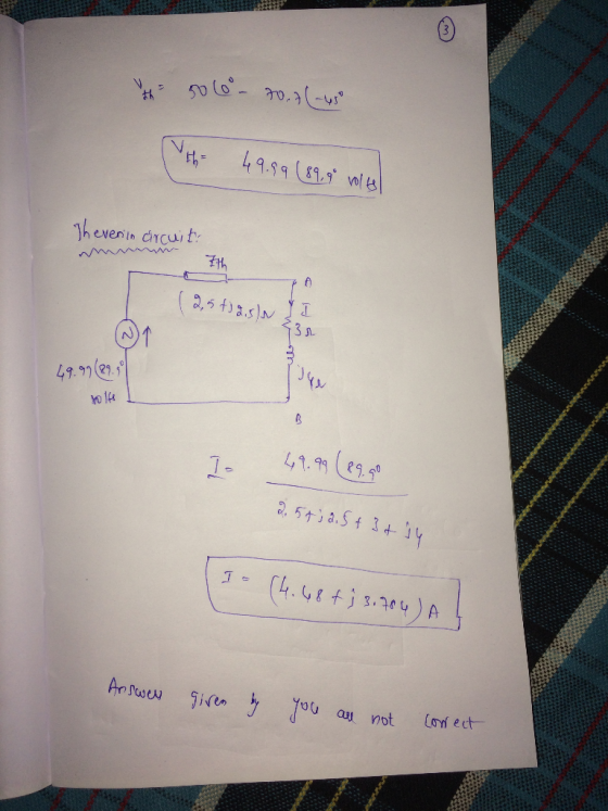 49.99 (81.9 valel Thevenin crcuit Fth ( 2,6t)3s 3 4.91(21. 41.99 9 25ta.5t3y (4.6843.204) A Anraew CO ect Jire you au not