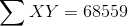 \sum XY = 68559