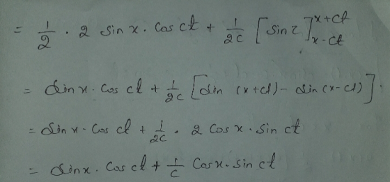 2 sin x. cas et + - - [[ Sinz Trice -C)] dinn. Cosat + &c [lin (x+cd) - din cx-ci ac - Linn-Cas cl + 20 2 Cosx. Sinct I Cosno