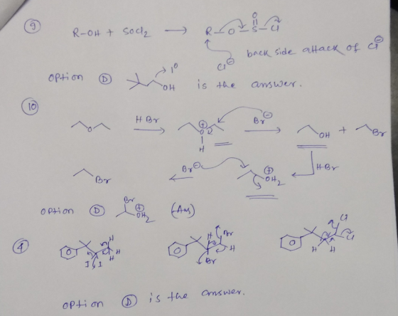 R-OH t Soc2 back side atack of c Opti on Is tae aS wer. HO. 10 HBY (Au) O Pion Oms wer s the OPti an