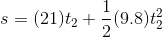 (21)t2+-(9.8) s