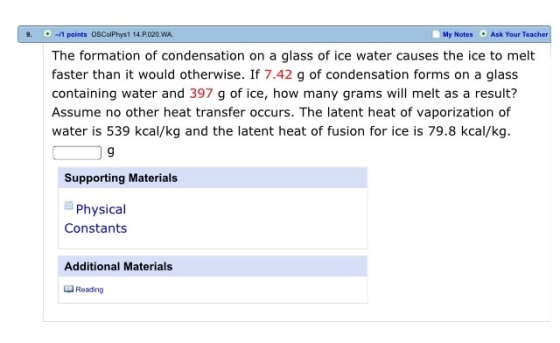 The formation of condensation on a glass of ice wa