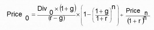 Pr Price = - X + (r-g