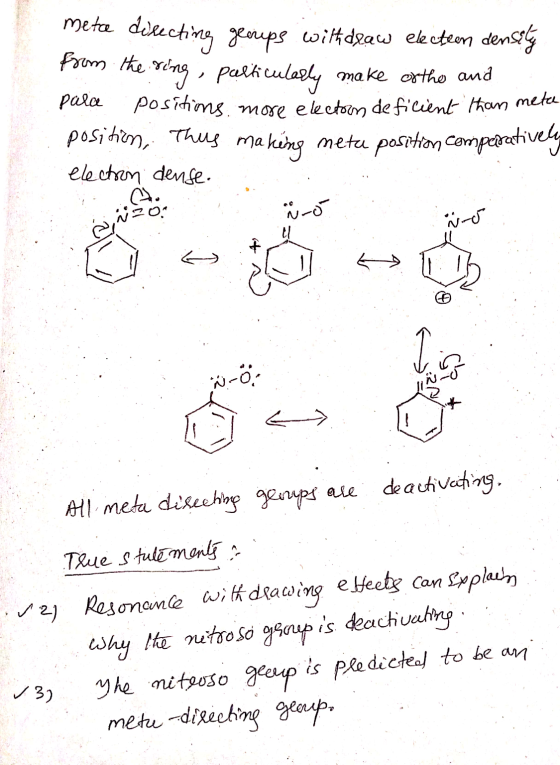 Meta delecting gecreps withdraw eleeteen densely from the ring particularly make other and parce positions more electron defi
