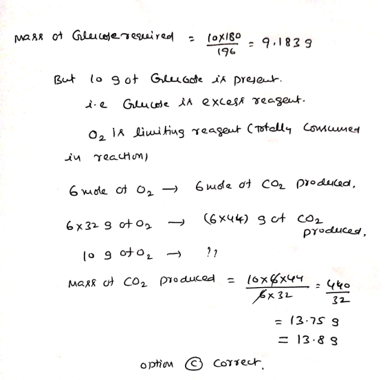 MARR ot Gleucedeneguired (ox180 =9.1839 lo g ot Guaode iA prejeut But Glue AA excesh veageut O2 IA Liwiiug reageut (Tofelly C