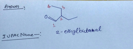 Answer, IUPAC Name : 2-e tanal