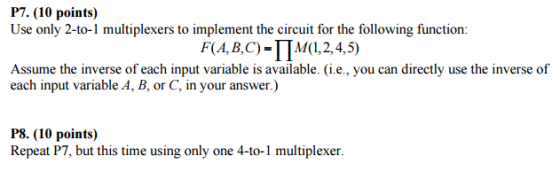 Use only 2-to-1 multiplexers to implement the circ
