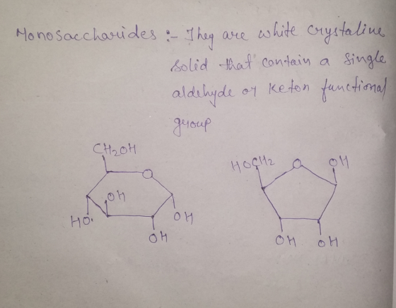 Monosaccharides & They are white crystaline soled that contain a single aldehyde of keton functional group 애 HOGH? a OH ОН OH