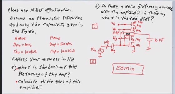 b) Is there azero fretuency associate with this amplifier? if there is, what is the zoo sret? T - Voor ePF 2PF 9 lok steun pl