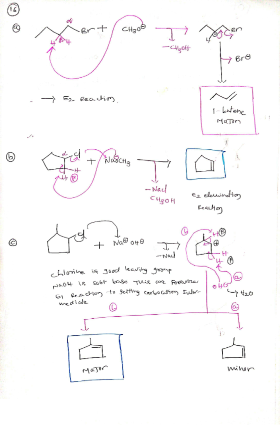 n Brit / CH308 M Tencen # BH -cthott y Bro - -> E2 Reachio N 1- butene Maton +/Wadcha H (+) - Nad CHRON E2 elemination Reacti