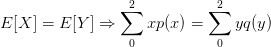ElX) = ElY/> Σ.rpl.r) = Σ lwly)