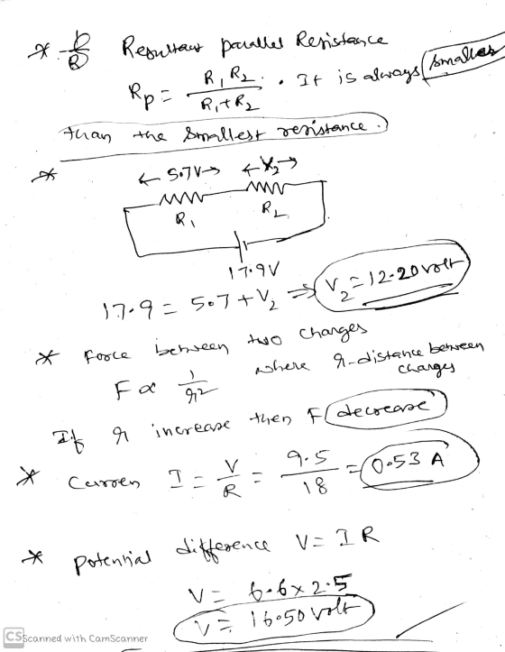 *.8 Resultat parallel Resistance - Rp = is always smalles R, R₂.. It is always Ritra smallest resistance than the X A SoJV RI