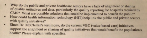 Why do the public and private healthcare sectors have a lack of alignment or sharing of quality initiatives and data, particu
