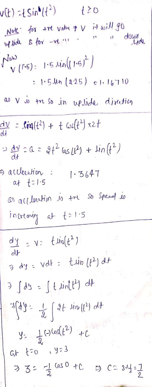 vt) at Sin (4) tzo Note for the value of it will go upside for any down Lido 11 Now 5 minli 1.61) V 11.5): 105 1.5.4in (225)