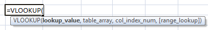 VLOOKUP VLOOKUP(lookup_value, table_array, col_index_num, [range lookup])