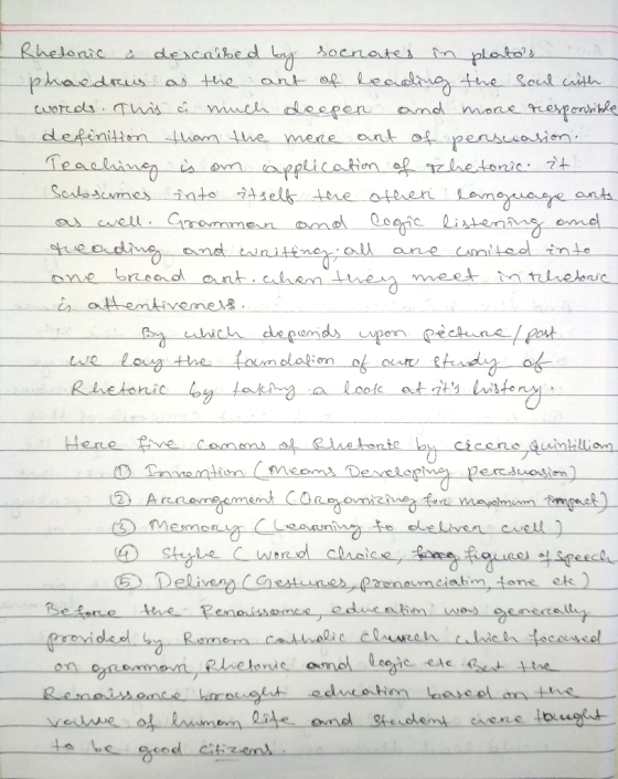 In 100 150 Words Please Describe The Place Of Rhetoric In Education During The Renaissance Homeworklib