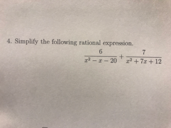 4. Simplify the following rational expression. c2 20712
