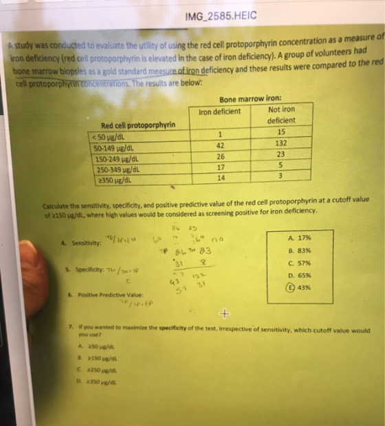 IMG 2585.HEIC A study was conducted to evaluate the utility of using the red cell protoporphyrin concentration as a measure o