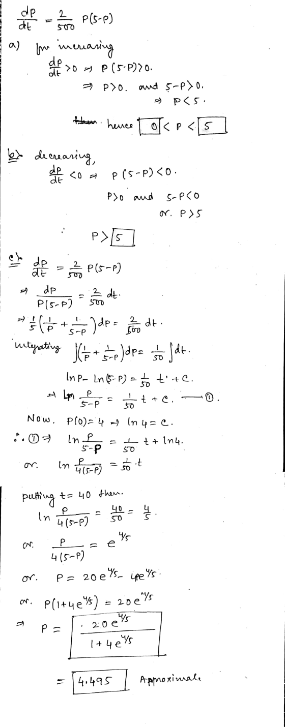 ten AP PSP) as an increasing : >0 a 15.P)>0. = P20. and $-P>0. 1 pcs hon heuce OTC p <[5] by decreasing, co a P (5-P) <0. 1.