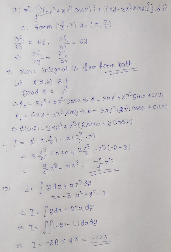 (6) zle frey2 +972 de ort) * +(Guy-372 37243.do? c. forom ( x) to (7, 7) = 6d, afg= 64 - above integral is four from bath. It