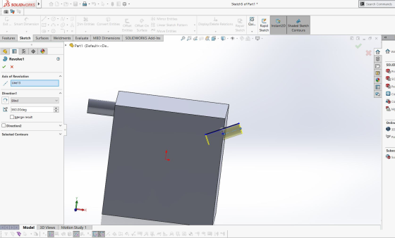 BS SOLIDWORKS Sketch5 of Part1 * > Search Commands lo Qui... Exit ... Smart Dimension H Mirror Entities - A Irim Entities Con