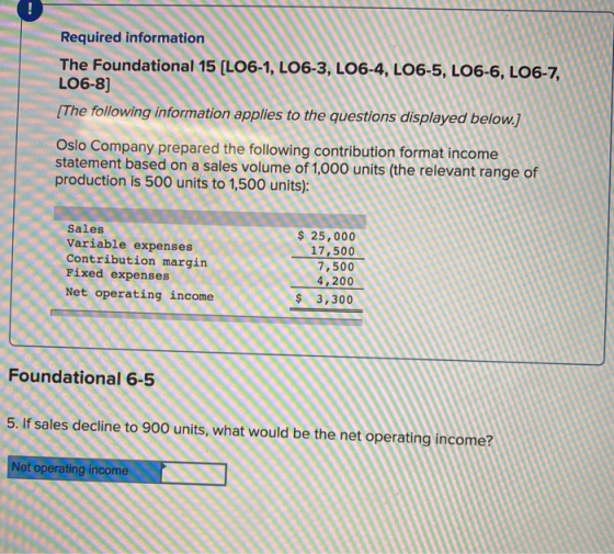 Required information The Foundational 15 (LO6-1, L06-3, L06-4, LO6-5, LO6-6, LO6-7, LO6-8] [The following information applies
