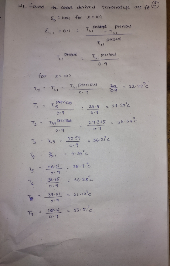 We found the above derived temperature are fa Eg - 100% for E = 10 present T., previous E, present present T, 1 Til previous