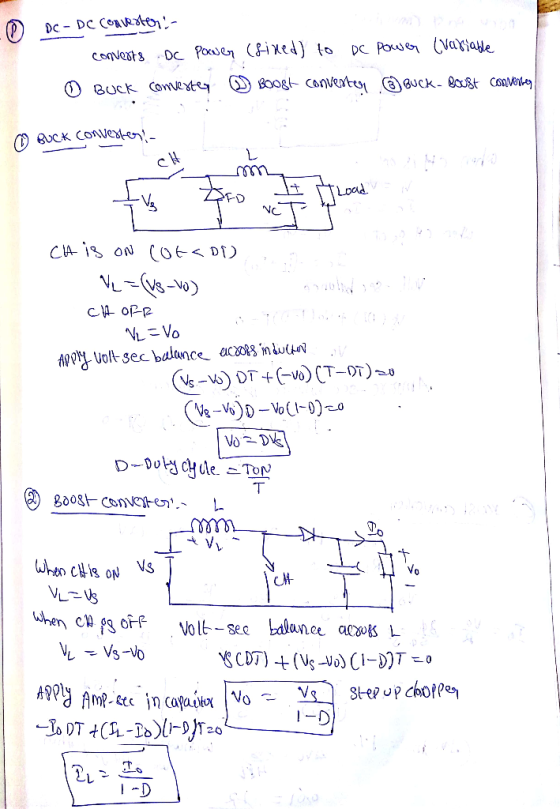 DC - DC converter - converts DC Power (sined) to DC Power (variable BUCK converter Boost converter Buck- Boust converter BUCK