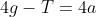 4g-T = 4a