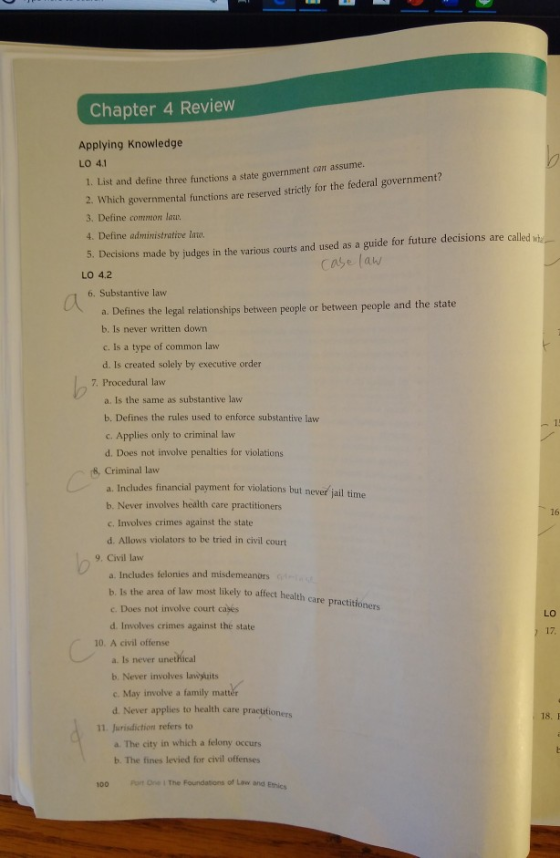Chapter 4 Review Applying knowledge LO 41 1. List and define three functions a state government assume Which governmental fun