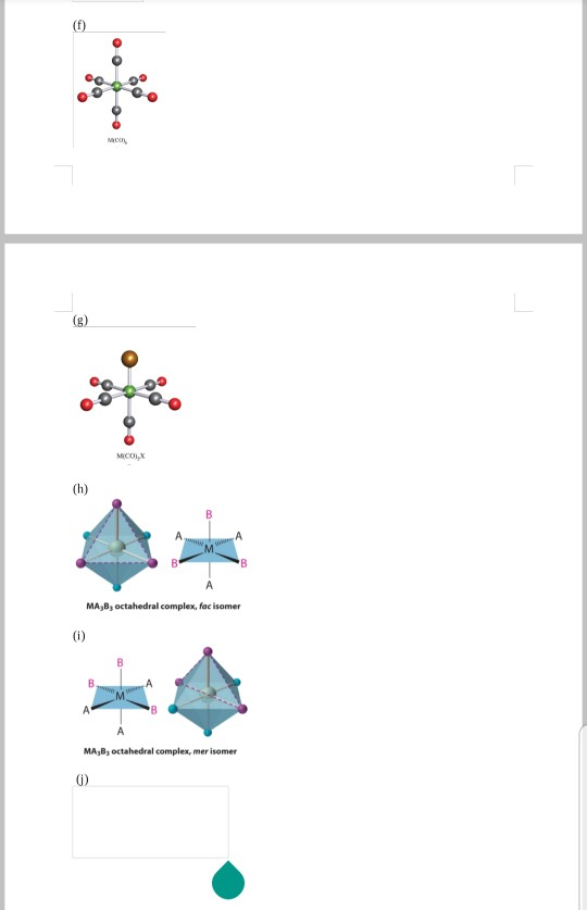 MICOS M MAYB, octahedral complex, fac isomer (1) В. А M MA, B, octahedral complex, mer isomer