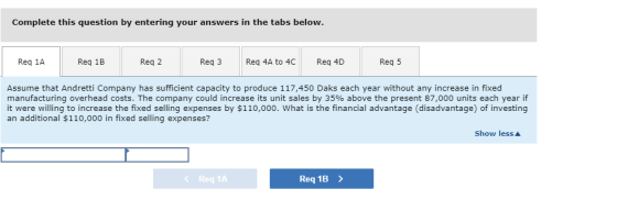 Complete this question by entering your answers in the tabs below. Req 1A Reg 1B Reg 2 Reg 3 Req 4A to 4C Req 4D Reg 5 Assume