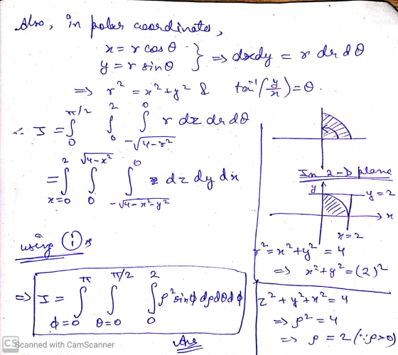 Also, in poler ordinates } = docdy tant - 0 arder do x=rcos o y = 5 sino ?tg 2 & =) r = x 2 TIL rde de do 2.5 = =S 6 4-22 - J