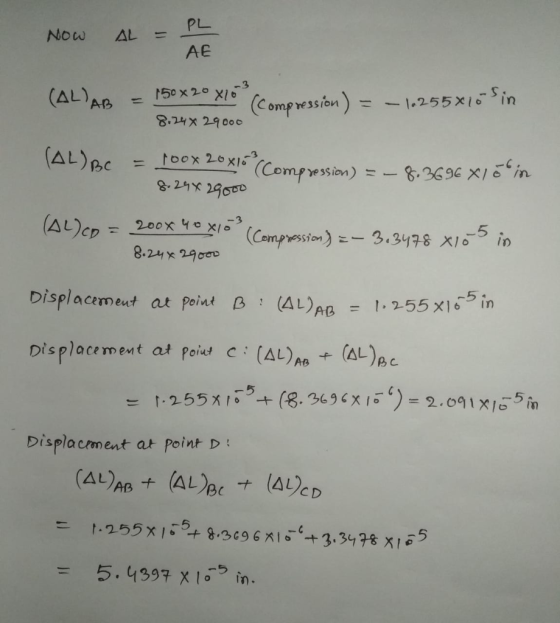 NOW AL = PL AE (AL)AR - 150x20 X16 - (Compression) = - 16255x15 sin 8.24 x 29000 (AL) BC = roox 20x10 (Compression) = -8.3696