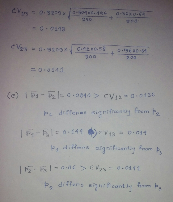 CVarg = 0.3209% 0.50480.496 250 + 0-36x 0.64 900 = 0.0148 CV2 = 0.132098 / 0.42X0.58 - +- 0.15680.64. 200 300 = 0.0141 (c) 1